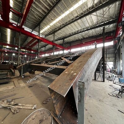 AASHTO LRFD Custom Curved Steel Arch Bridge for Long-Span River Crossing Construction
